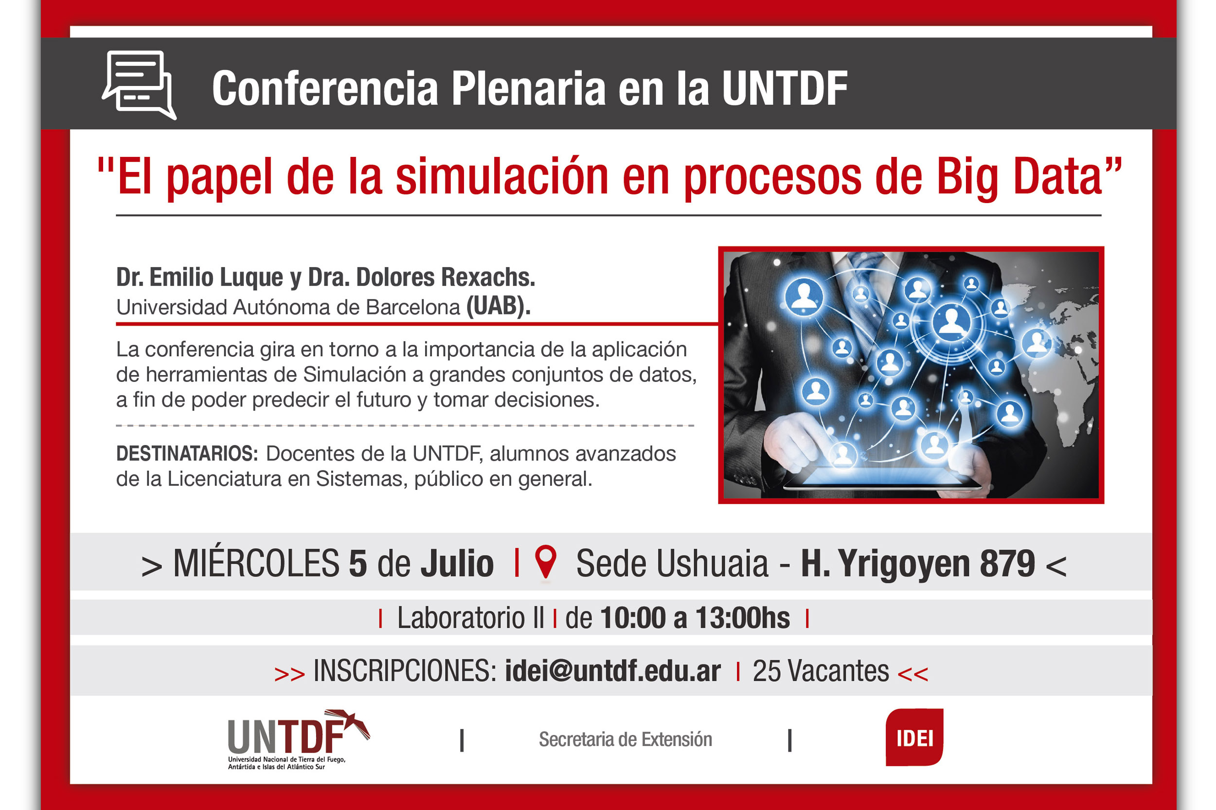 Abordarán en conferencia “El papel de la simulación en procesos de Big Data"