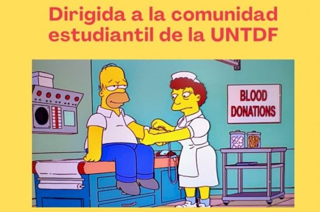 en la imagen se puede ver a Homero Simpson sancandose Sangre