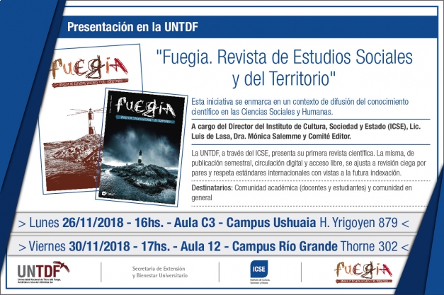 La UNTDF presenta la revista científica “Fuegia. Estudios Sociales y del Territorio”